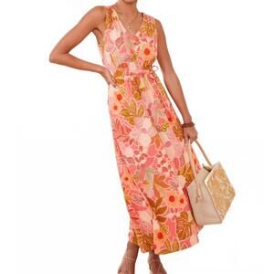 NEW SPARTINA 449 lenea maxi dress in cassawassie pink